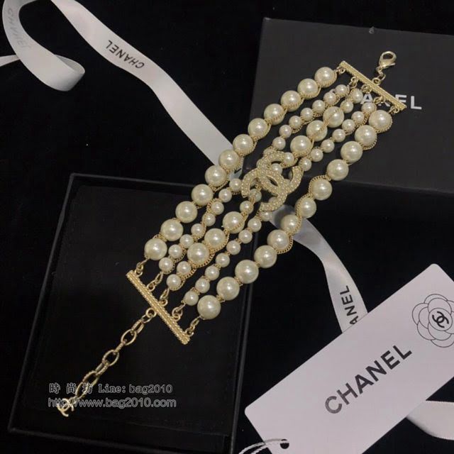 chanel手鏈 香奈兒奢華系列手鏈 施華洛珍珠全手工項鏈  gzsc1455